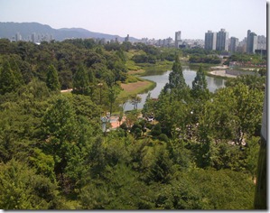 View from the meeting room onto Olympic National Park in Seoul, by BIK